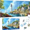 Pavemlo Puzzle 1000 Pezzi per Adulti Villaggio Con Faro - Forma Speciale Puzzle classici | Impossibile Puzzles | Decorazione Murale Unica (41x80cm) | Regalo Originale per Amanti dei Puzzle