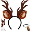 Spooktacular Creations Cerchietto di Halloween con Corna da Cervo e Coda di Cerbiatto, Accessori per Costume da Renna per Donne e Ragazze per Halloween, Cosplay, Festa