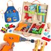 Rtomry Giochi Bambini 3 Anni Cassetta Attrezzi Bambini Gioco Bambino 3 Anni in Legno con Trapano Elettrico & Grembiule Giochi Montessori 3 4 5 Anni, 45 Pezzi Regalo Bambino 3 4 Anni Maschio, 45 Pezzi