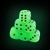 SLAKOZYT 6 dadi da gioco da 25 mm al buio, dadi per DND, MTG, RPG, Tenzi, Yahtze, Bunco, giochi da tavolo, matematica, teaching, KTV Bar in famiglia