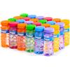 JOYIN 12 pezzi bottiglie di bolle (4 oz/118ml soluzione di bolle), bomboniere per bambini, bacchetta di bolle, 6 colori grande kit di bolle, giocattoli estivi all'aperto Toddler