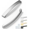 ELEBUILD Confezione da 6 maniglie, 160mm, cromo, maniglie per armadi, eleganti maniglie da cucina