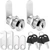 Litensh Serrature a camma in acciaio inossidabile,Sicurezza Mailbox Lock Cabinet Drawer Cam Lock,con chiavi gemelle per le porte gli armadi gli armadietti e le cassette della posta (2, 20mm)