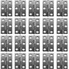 QILUCKY 20 cerniere pieghevoli da 44 x 32 mm, pieghevoli a 180°, cerniere pieghevoli per porte con fori, nastro stabile per pianoforte, adatte per armadi, porte e finestre