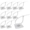 WYAN 10 Pezzi Autoadesivo Clip Cavo, Per Bagno & Cucina | Plastica ABS, Bianca, 6 x 6cm, Senza Foratura, Regolabile, Indeformabile, Per Aste Tende, Cavi e Tubi