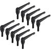 QUARKZMAN 10 manopole regolabili a leva M10 x 30 mm, filettatura metrica, impugnatura a morsetto, manopole rotanti, viti con leva di bloccaggio, colore nero