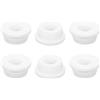 QUARKZMAN 6 Pezzi Occhielli in Gomma 23mm Foro di Perforazione, Passacavi Guarnizione 12mm ID Gommini Passacavo Scrivania Bianco Siliconica per Tappo Organizzare Filo Cablaggio Casa Auto