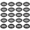 PATIKIL 60 Mm Presa D'Aria Circolare Soffitto, 20 Pc Griglia Rotonda In Acciaio Inox Fori Ventilazione Doppio Pannello Griglia Rotonda Persiana Per Cucina Guardaroba Scarpiera Bagno, Nero