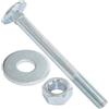 AERZETIX Set di 5 bulloni viti a testa tonda con quadro sottotesta M12x120mm / rondelle e dadi M12 / acciaio zincato/per fissaggio e assemblaggio