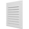 Repa Market Griglia di ventilazione, 165 x 165 mm, colore bianco, con zanzariera, per interni, esterni, per ventilazione/griglia di ventilazione, per aria condizionata, griglia di ventilazione