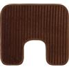 Gözze - Morbido Tappetino da Bagno Antiscivolo con Forma a U, 100% Poliestere, 50 x 45 cm - Cioccolato