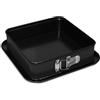 Formegolose™, Stampo apribile quadrato 24x24 cm, Fondo salvagoccia, Acciaio con rivestimento antiaderente, Nero