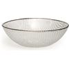 Excelsa Platinum Coppetta, Vetro, Trasparente/Bordo Argento, 16x16x6 cm