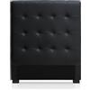 Menzzo Contemporain Luxor - Testiera da Letto in Legno, 8 x 100 x 122 cm, Legno, Nero, L90 x P8 x H122 cm