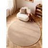 Elle Decoration Puristic - Tappeto di lana rotondo con nodi, naturale e fatto a mano, in tinta unita, naturale, per soggiorno, soggiorno, camera da letto, beige, Ø 160 cm