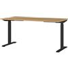 GERMANIA DIE MÖBELMACHER Germania Scrivania 7908-582, a Rovere di Grandson repro/Nero, tel. regolabile in altezza, 160 x 120 x 80 cm (LxAxP)