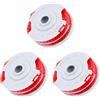 MUFUSHAN Bobina di ricambio per decespugliatore Flymo, 3 pezzi Φ1,5 mm 11 m FLY021 513937190 bobina per Flymo, filo tagliabordi compatibile con Flymo Contour XT/500E/500 XT/Multi Trim/Power Trim/Mini