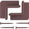 FlexiBorder 2 x 90 gradi angolo esterno marrone - bordo gommato - bordo giardino per prati - marciapiedi e aiuole