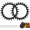 SWAWIS Robot Tagliaerba Spikes Nero Ø 205mm con 14 Viti Compatibile con Worx Land roid S e M S300[WR130E]/M500[WR141E]/M700[WR142E]/M1000[WR143E]/S450i[WR101 Si] Miglioramento della Trazione