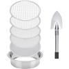 UNICRAFTALE Set di 6 filtri per terra da giardino in acciaio inox, con pala per giardinieri, accessori per il fai da te, per il compost di piante, ghiaia