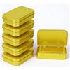 Forever bene Scatola Latta Rettangolare con Coperchio a Cerniera, 9,5 x 6 x 2,2 cm, Scatolina in Metallo Nera Vuota, Contenitore Latta per Organizzazione, Fai da Te, Viti e Minuteria