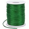 LEREATI Filo Nylon per Braccialetti 1.5mm x 100m Cordoncino Natalizio Cordone di Raso, Cordino per Borse Uncinetto, la Creazione di Gioielli, Fai da Te, Collane, Perline (Verde Erba)