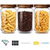 Luabue 3 Pezzi 750ml Contenitori Pasta Vetro Barattoli di Cucina in Vetro
