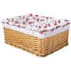 rismart Vimini Rattan Cestini per Servire Pane Spuntini Conservazione Fatto a Mano Decoro Ciotola Oro