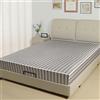 Lirex Satin Lenzuolo Adattabile, Tessuto in Poliestere Morbido e Setoso, Confezione Profonda 36 cm con Angoli Elasticizzati, 160 x 200 x 36 cm, Strisce Grigio Chiaro