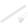 ledscom.de Luce sottopensile a LED SIRIS bianco opaco con alimentatore, piatto, 50cm, 655lm, bianco