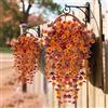 YMIFEEY 2 piante artificiali sospese, decorazione autunnale, piante sospese, petunie, fiori, fiori artificiali, decorazione autunnale, fiori di seta, resistenti alle intemperie, per interni ed esterni