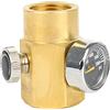 GDWD Adattatore CO2, adattatore per bottiglie di CO2, riempimento Sodastream, serbatoio soda maker, valvola di riempimento con manometro da 2000psi TR21-4