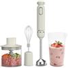 MULIN Frullatore a Immersione 4 in 1, 600W con Velocità Regolabile e Protezione Anti-Schizzo, Include Frusta, Bicchiere e Tritatutto, Ideale per Zuppe, Salse e Frullati in Cucina