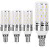 SanGlory Lampadina a LED E14, 9 W, E14, 950 lm, ricambio da 80 W, luce bianca neutra, 4000 K, a risparmio energetico, lampadina a LED a pannocchia, piccola candela, non dimmerabile, confezione da 4