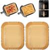 Kunoli 120 pezzi di carta da forno Airfryer compatibile con Philips Airfryer 4000 Series Stacked Dual Basket, friggitrice ad aria calda, accessori compatibile con Philips NA460 NA462, Ninja AF400EU SL400EU