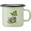 Muurla Enamel Mug 2,5 dl Snufkin, verde chiaro, 2,5 dl