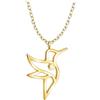 Sofia Milani - Collana da Donna in Argento 925 - Placcata in Oro con Pietra Zircone - Ciondolo a Colibrì - N0827