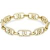 Liu Jo bracciale in acciaio silver logo e zirconi Lj2625