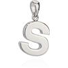 NKlaus 13x12mm ciondolo lettera S argento 925 alfabeto lucido antitarlo 10050