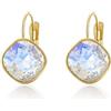 YONVUN Austriaco Cristallo Goccia pendenti Leverback Orecchini | Placcato 18K Gold zircone pietra preziosa cerchio argento Pendenti Gioielli Regalo per Moglie Mamma Figlia Fidanzata