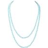 Babeyond®, collana di perle sintetiche lunga 139,7 cm, in elegante stile flapper con grappolo di perline, colore: Blue, cod. Ar-Necklace003