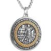 HZMAN Collana da uomo in acciaio inossidabile con croce rossa e scritta Knights Templar put on the whole Armor of God Efesini 6:13-17, 1.47*1.47 inch + 24 inch, Acciaio inossidabile, Non pietra