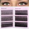 WENDY LASHES Ciglia Finte Ciuffetti 30D-40D-50D-60D-80D-100D Kit Ciglia a Ciuffetti Curvatura D 10-16mm Cluster Lashes Look Naturale per Extension Ciglia(30+40+50+60+80+100D)