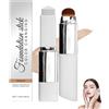 Pemarlis Fondotinta stick auto-regolante, trucco 2 in 1, idratante con copertura modulare, lunga tenuta resistente all'acqua, tinta naturale (colore naturale)
