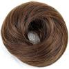 FDEETY Chignon Coda di Cavallo Extension per Capelli Elastico Posticcio per Capelli Chignon Dritto Corto Coda di Cavallo Bun Extension Parrucca Donna(B)
