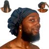 TTAT Try This an That TTAT Cuffia da Doccia Extra Large per Uomo Donna con Trecce, Dreadlocks, Afro, Capelli Lunghi Impermeabile, Lavabile, Riutilizzabile, Regolabile, per Casa, Spa, Cura Personale, Hotel e Salone (Nero)