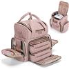 Luxja Organizer per 48 Bottiglie Smalti Unghie e Lampada per Unghie, Custodia con 2 Sacchetti Rimovibili, Borsa da Viaggio per Smalti per Unghie (Solo Borsa), Rosa Pallida