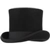 GEMVIE Cappellaio da Uomo, 100% Lana, con Fodera in Raso, 17 Cm, Nero, 57 EU