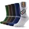 Alaplus Calze Uomo Donna Calde Traspiranti 43-46, Calzini da lavoro in Cotone Antiscivolo Uomo, Calzini Sportive Spugna Uomo Ideali per Running, Trekking, Ciclismo,Tennis, Colorato & Neri 43-46