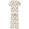 Women'secret Pijama Pantalón Capri de Manga Corta Colección Multilicense Urban Pigiama, Grigio Chiaro, XS Donna